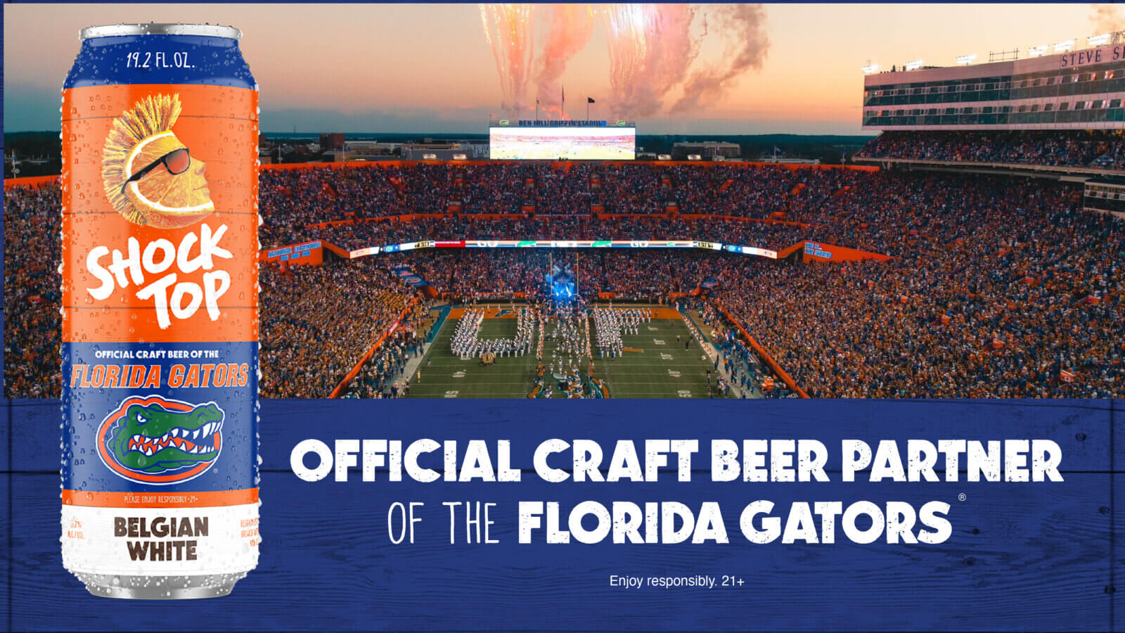 Shock Top is the official craft beer sponsor of the Florida Gators